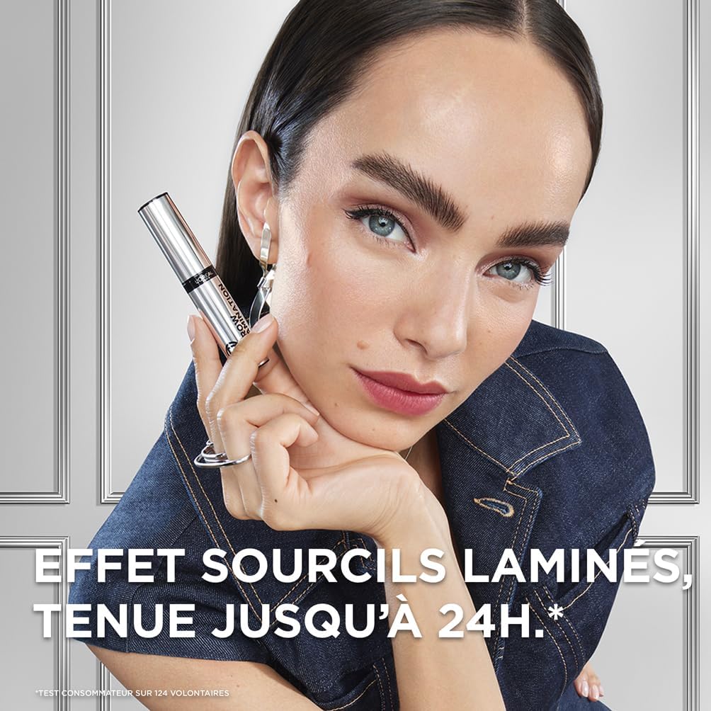 L'Oréal Paris - Brow Lamination - Mascara Fixateur Sourcils - Tenue 24h - Teinte : Transparent - Infaillible - Contenance : 30 g - 3600524136987