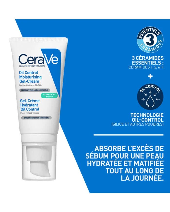 CeraVe Gel - Crème Hydratant Oil Control Visage 52 ML - Cerave | BeautyForYou.ma