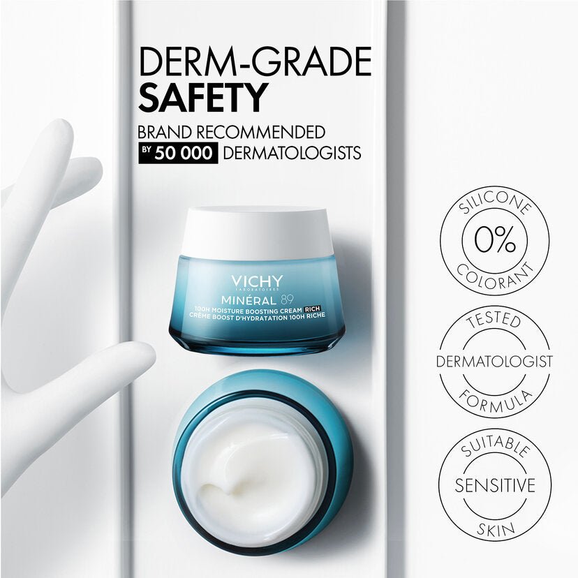 Vichy minéral 89 cream rich 50ml - Vichy | BeautyForYou.ma