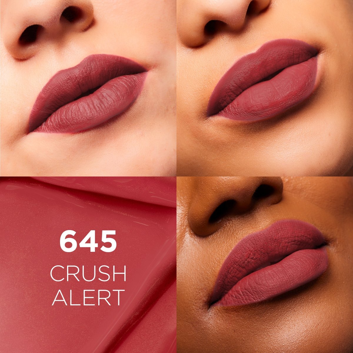 L'Oréal Paris - Rouge à Lèvres Liquide - Couleur Intense & Fini Mat - Longue Tenue - Sans Transfert - À L'Acide Hyaluronique - Infaillible Matte Resistance - Teinte :645 CRSH ALR - 30188662