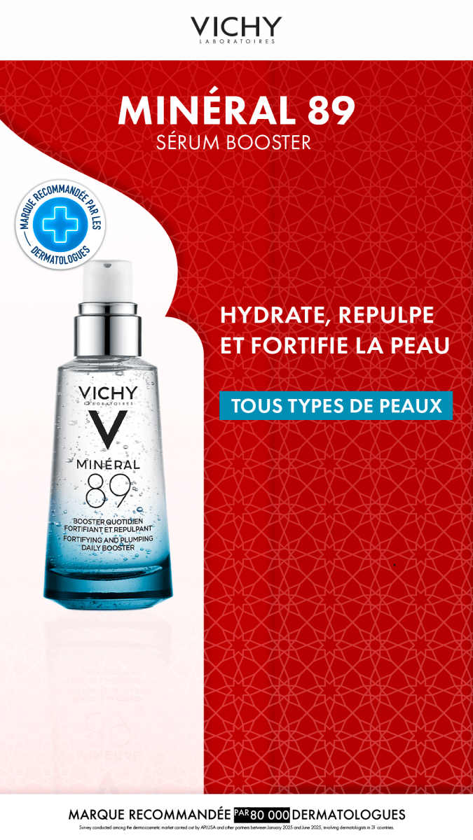 Vichy Minéral 89 Sérum Booster + Minéral 89 15ML & Bandeau Skincare Offert - Vichy | BeautyForYou.ma