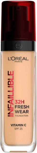 L'Oréal Paris - Fond de Teint Fluide Infaillible 32h Fresh Wear - Tous Types de Peau - 200D Sable Doré - 3600523614509
