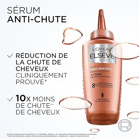 L’OREAL PARIS – Elseve Fiber Booster – Sérum Anti - Chute Cheveux Clairsemés – Hommes & Femmes - Enrichi en Aminexil - R - L'Oréal Paris | BeautyForYou.ma