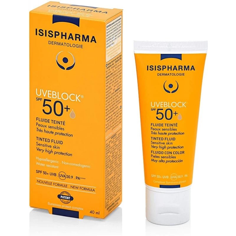 ISISPHARMA UVEBLOCK SPF50+ FLUIDE TEINTE MEDIUM 40ML - Beauty For You | BeautyForYou.ma