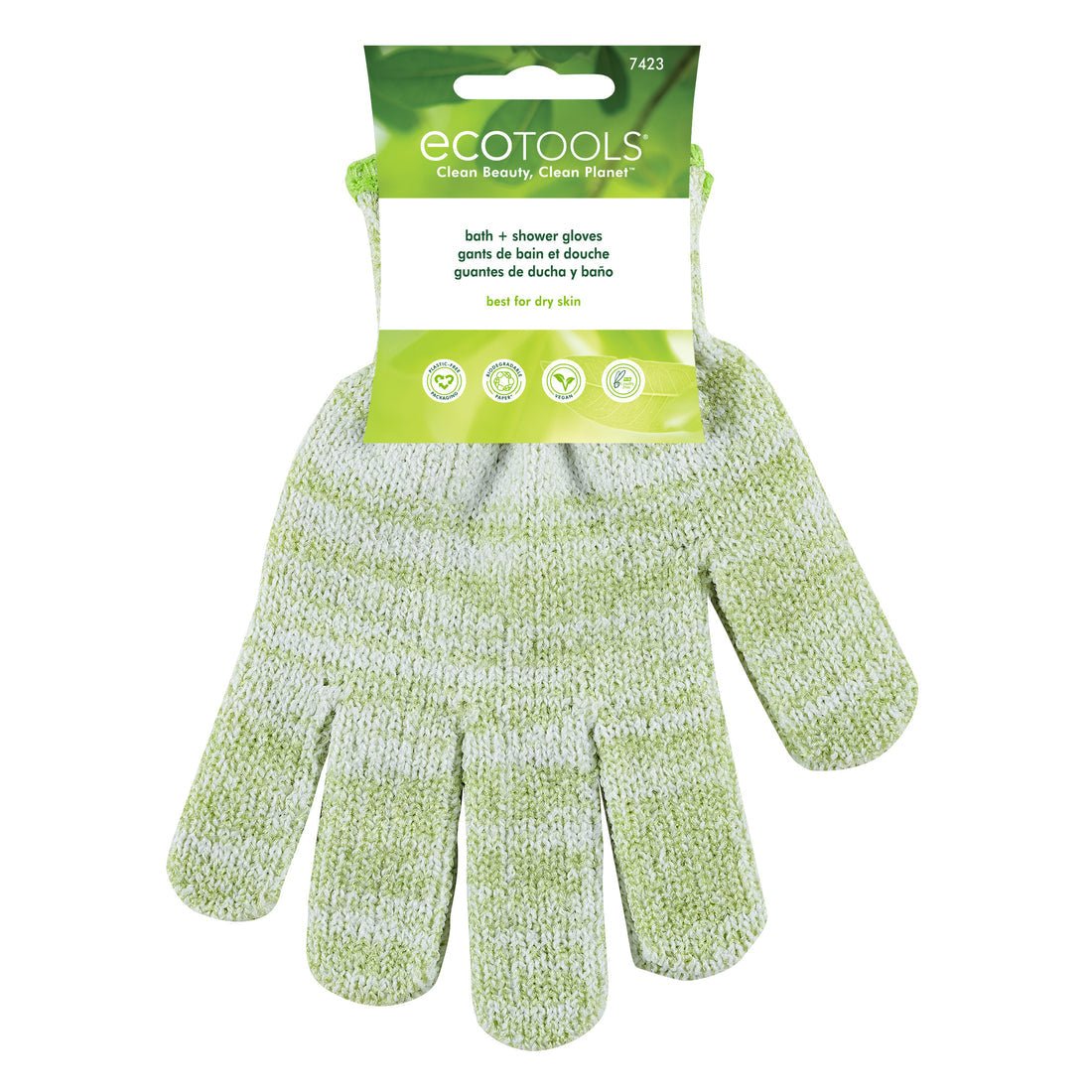 ECOTOOLS BATH + SHOWER GLOVES GREEN - Ecotools | BeautyForYou.ma