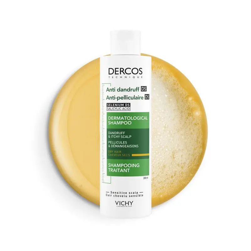 Vichy Dercos shampooing antipelliculaire ds cheveux secs 200ml - Vichy Dercos | BeautyForYou.ma