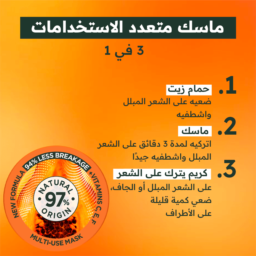 Garnier - Ultra Doux Hair Food - Masque Réparateur à la Papaye - Pour Cheveux Abîmés - 390 ml - 3600542370271