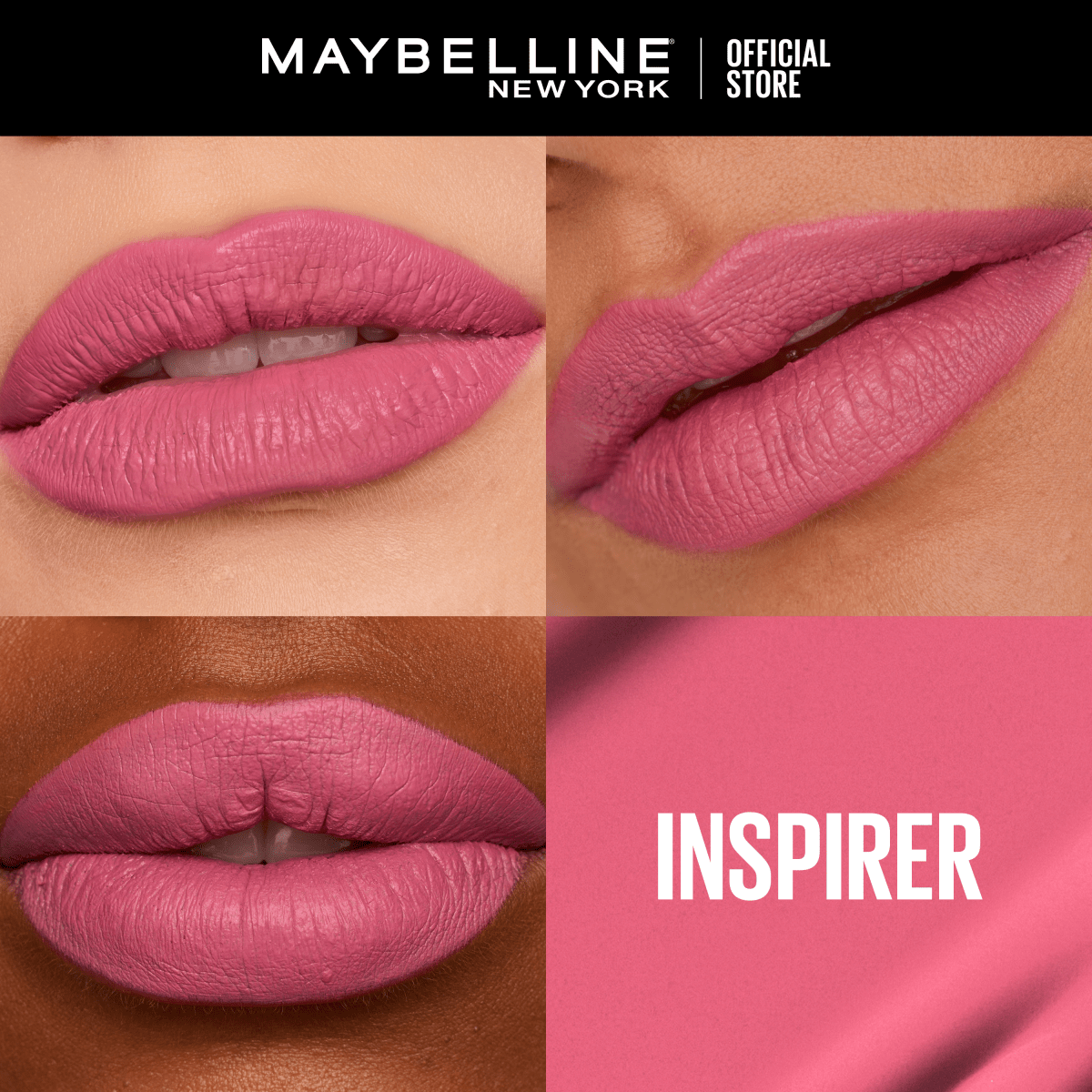 Maybelline New York Rouge à Lèvres Mat Liquide Longue Tenue Superstay Matte Ink Teinte : INSPIRER (125), 5 ml - 3600531513429