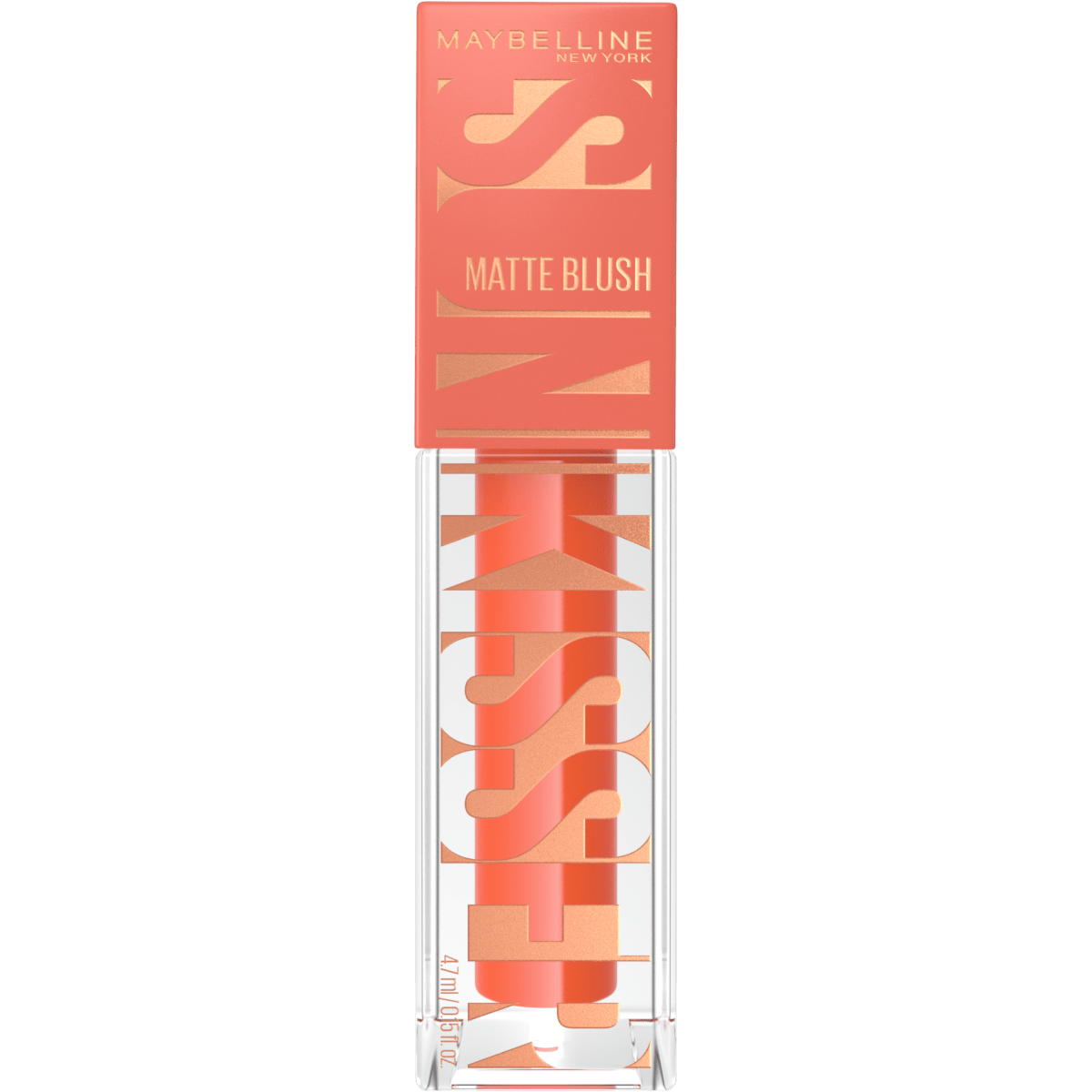 Maybelline New York - Blush Liquide 3 - en1 - Fini Mat Glowy - Fard à Joues, Highlighter et Bronzer - Teinte : 34 Peachy Quench - 4,7 ml - 3600531694227
