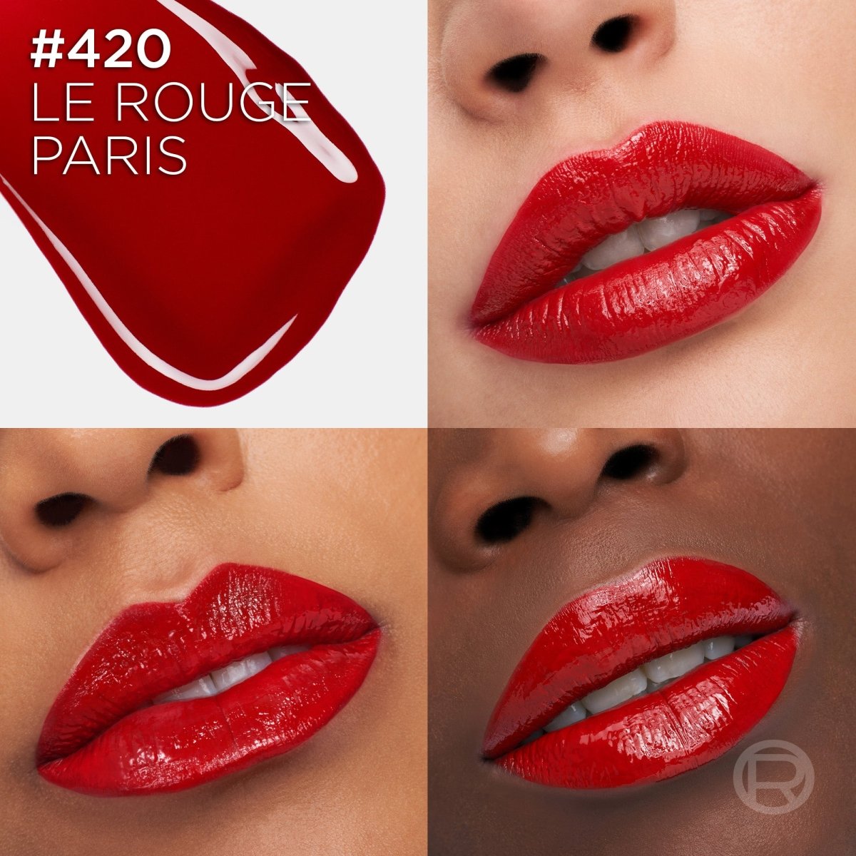 L'Oréal Paris - Rouge à Lèvres Liquide - Couleur Intense & Fini Mat - Longue Tenue - Sans Transfert - À L'Acide Hyaluronique - Infaillible Matte Resistance - Teinte : 420 LE ROUGE PARIS - 30149502