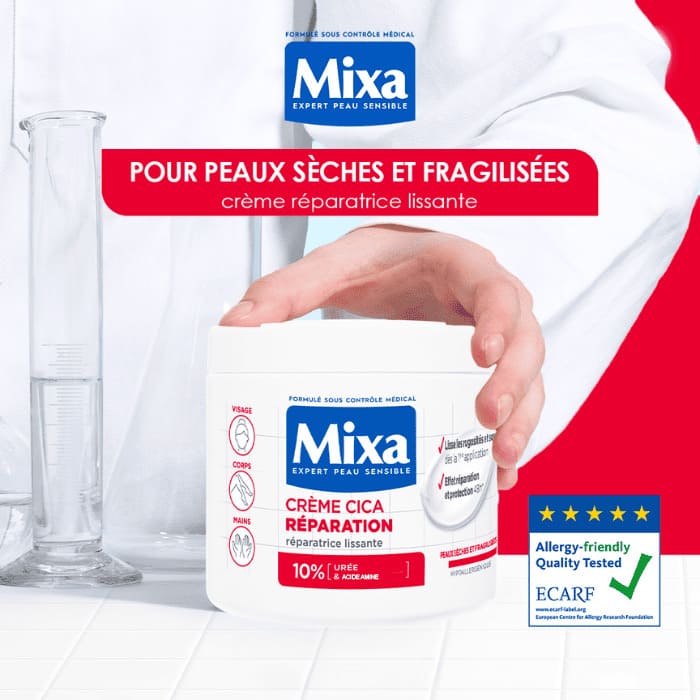 Mixa CRÈME CICA RÉPARATION RÉPARATRICE LISSANTE 400ML - Mixa | BeautyForYou.ma