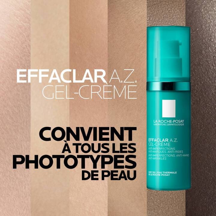 La Roche - Posay Effaclar A.Z Gel - Crème 40ml – Soin Anti - Imperfections & Réparateur - La Roche - Posay | BeautyForYou.ma