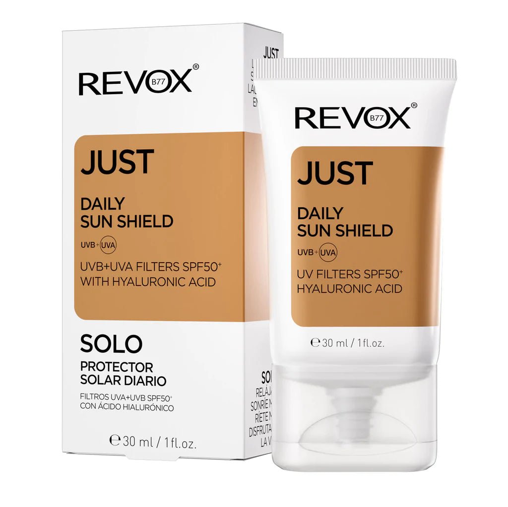 REVOX B77 JUST DAILY SUN SHIELD UVA+UVB FILTERS SPF50+ WITH - Revox | BeautyForYou.ma