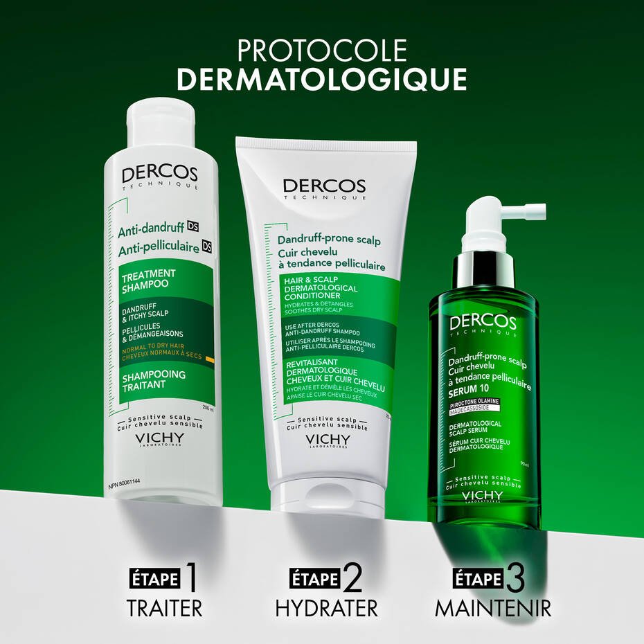 VICHY DERCOS ANTI PELLICULAIRE APRES SHAMPOING TRAITANT 200 ML - Vichy Dercos | BeautyForYou.ma