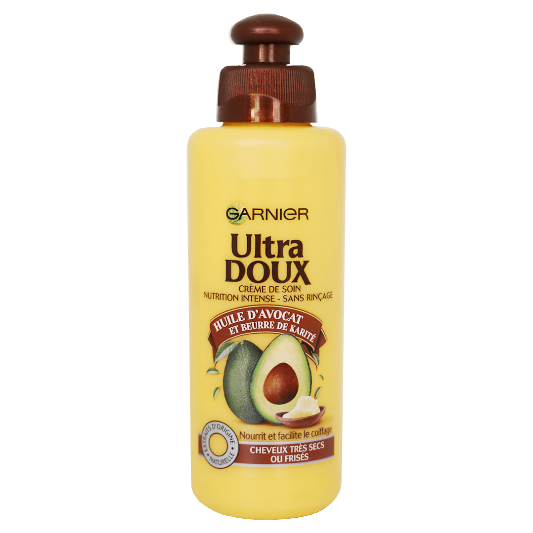Garnier Ultra Doux À l'Huile d'Avocat et Beurre de Karité - Crème de soin sans rinçage Cheveux buclés à frisés 200 ml - 3600540539397