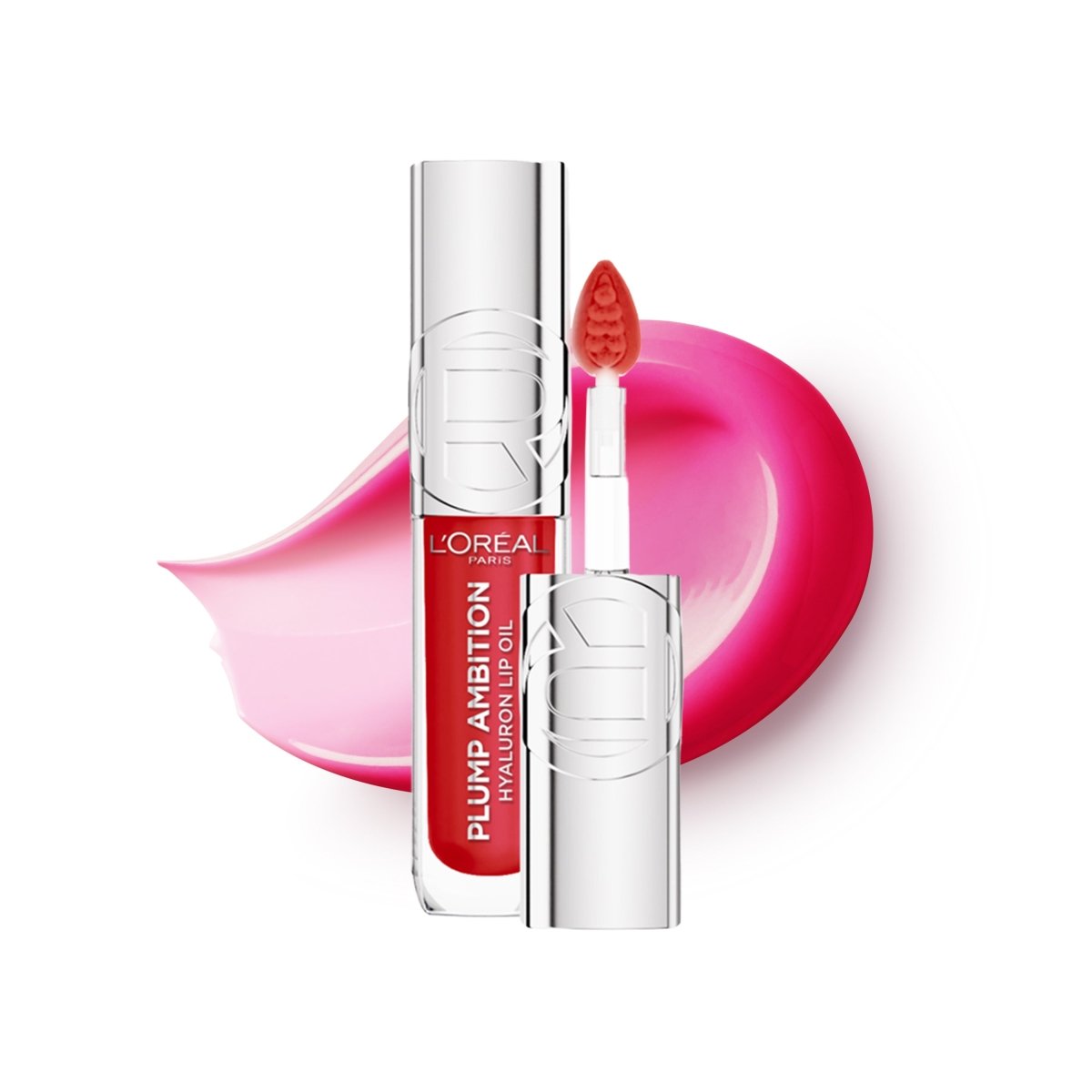 L'Oréal Paris - Gloss Hyaluron Lip Oil - Lèvres Hydratées et Repulpées Instantanément - Enrichi en Acide Hyaluronique - Plump Ambition - Teinte : 380 Rouge in Love - 3600524172787