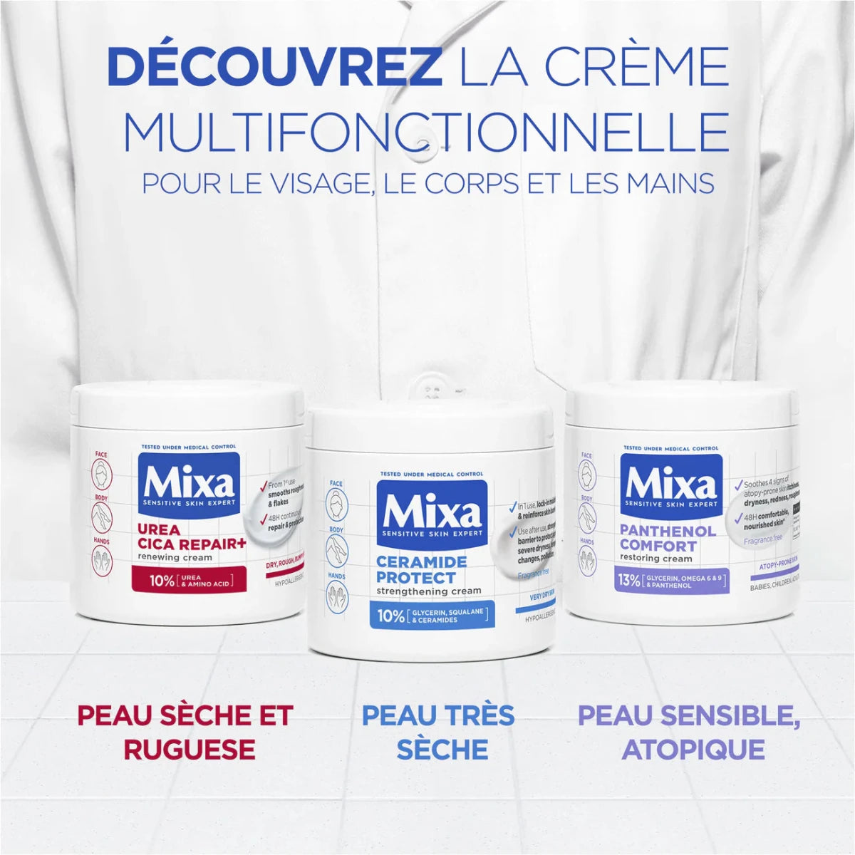 Mixa CRÈME CICA RÉPARATION RÉPARATRICE LISSANTE 400ML - Mixa | BeautyForYou.ma