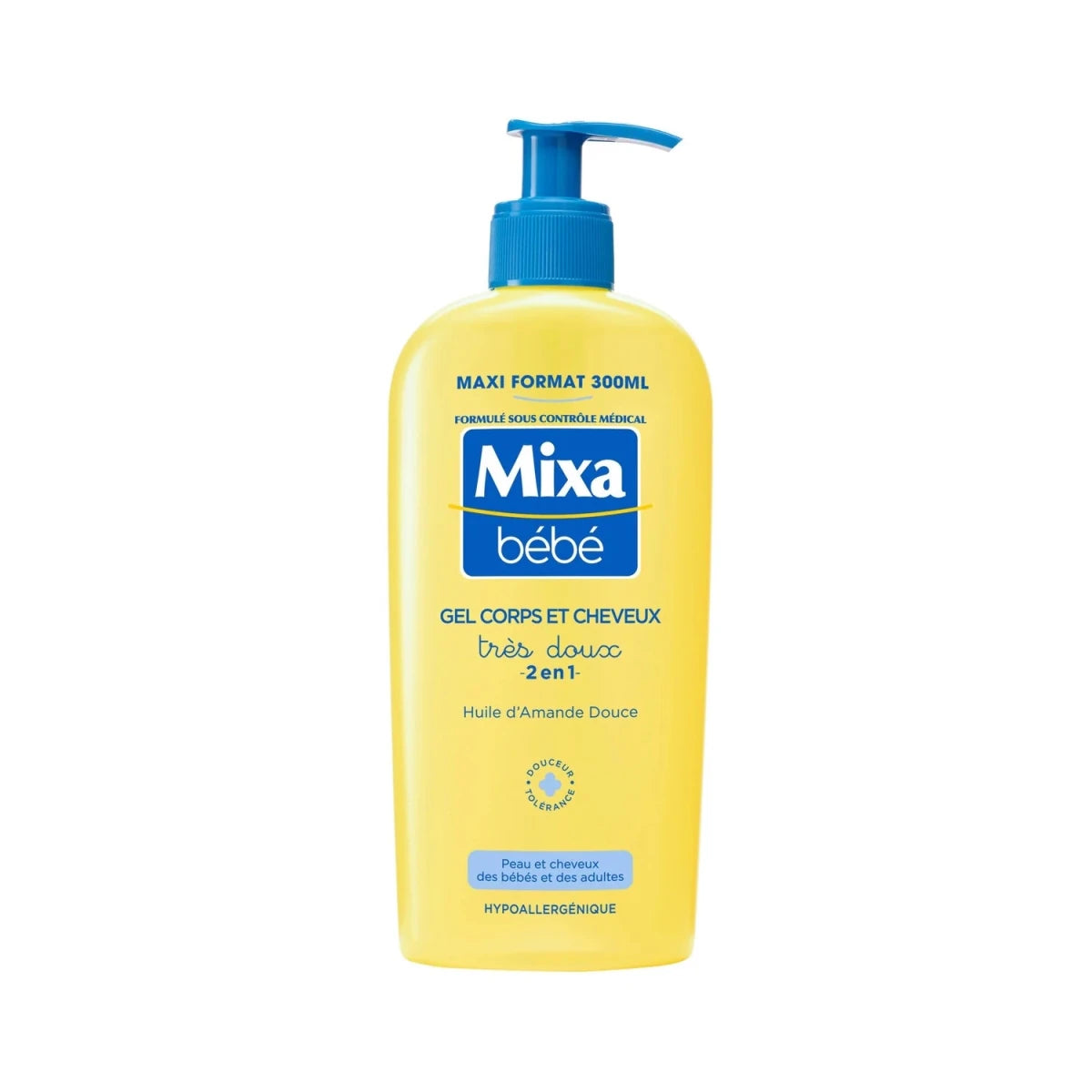 Mixa Bébé Gel très doux corps et cheveux 2en1 à l'huile d'amande douce 300ml - Mixa | BeautyForYou.ma