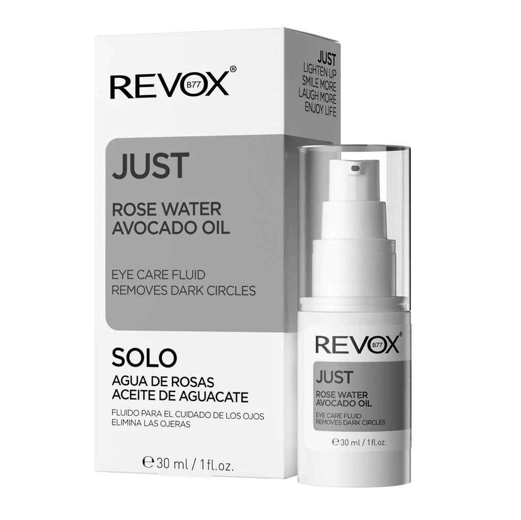 REVOX B77 JUST ROSE WATER AVOCADO OIL EYE CARE FLUID, 30 ml - Revox | BeautyForYou.ma