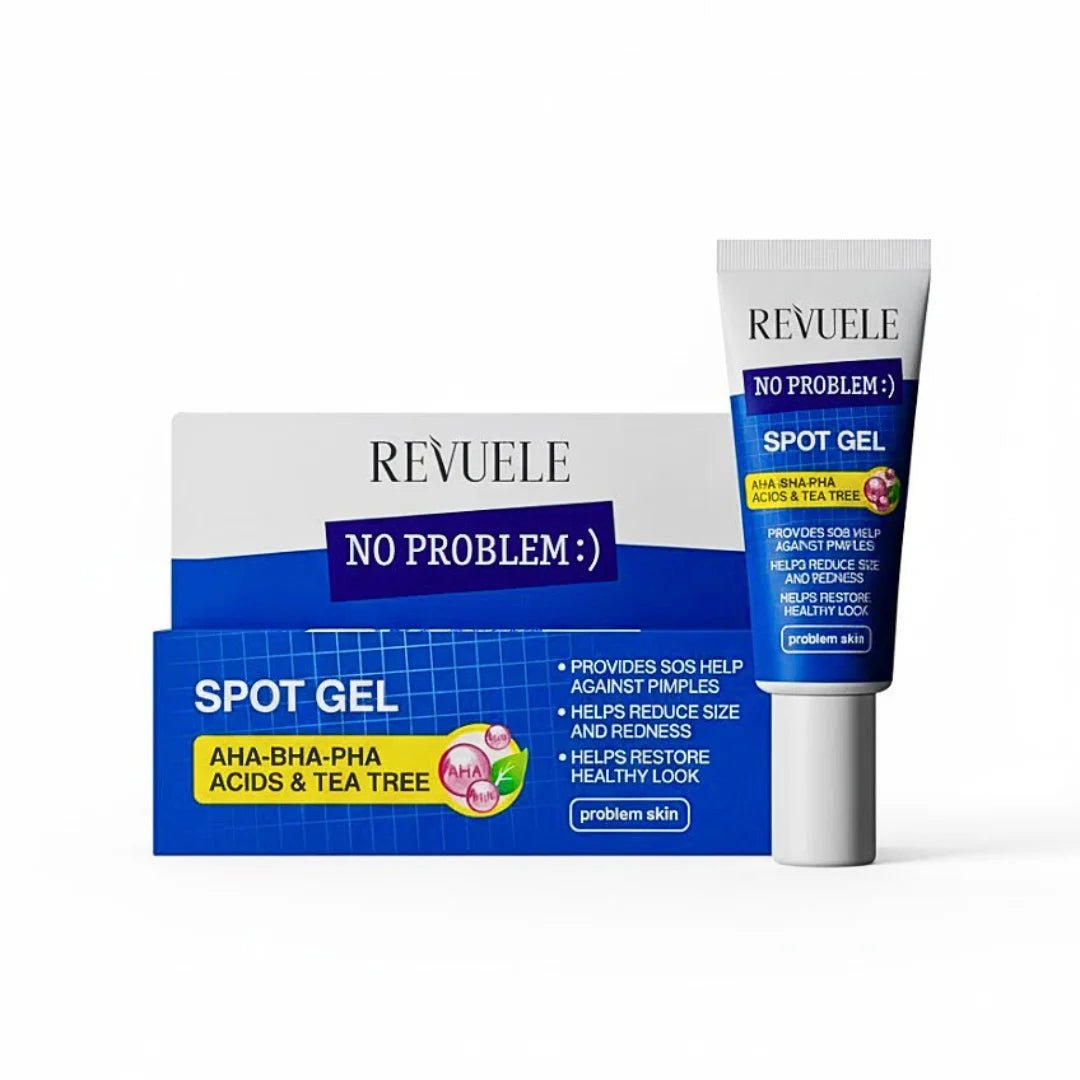 REVUELE NO PROBLEM SPOT GEL AHA - BHA - PHA ACIDS AND TEA TREE, - Revuele | BeautyForYou.ma