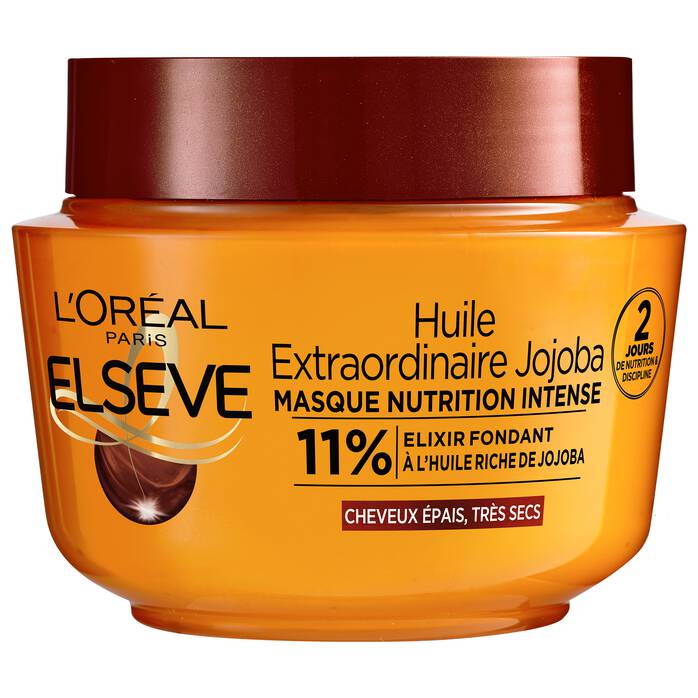L’Oréal Paris Elsève Masque Huile Extraordinaire Jojoba - Masque nutrition intense 310 ml - 3600523925933