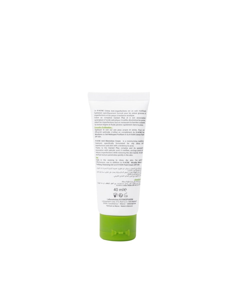 K - ACNE CREME ANTI - IMPERFECTIONS 40ML - Kaline | BeautyForYou.ma
