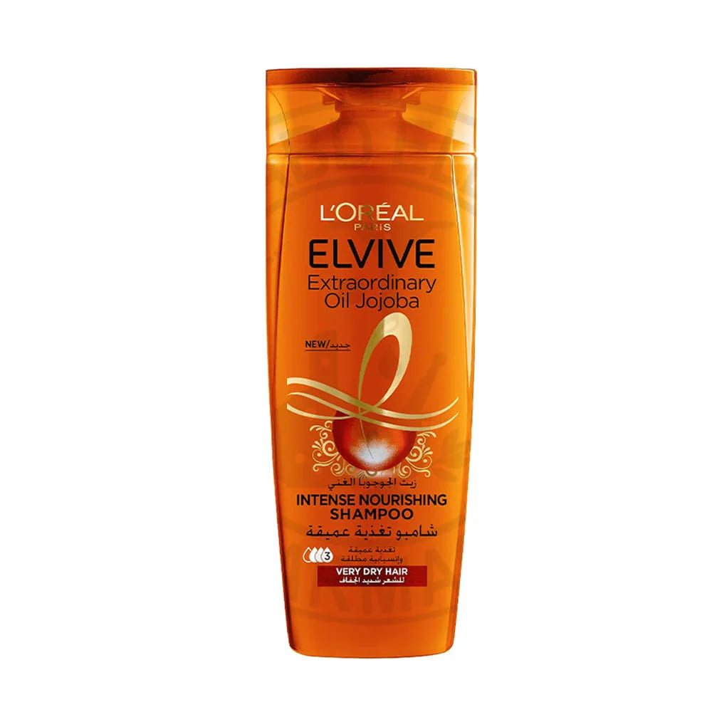 L'Oréal Paris - Shampooing Nutrition Intense Pour Cheveux Epais et Très Secs - Cheveux Disciplinés - Huile Riche de Jojoba - Elseve Huile Extraordinaire - 400 ml - 3610340038075