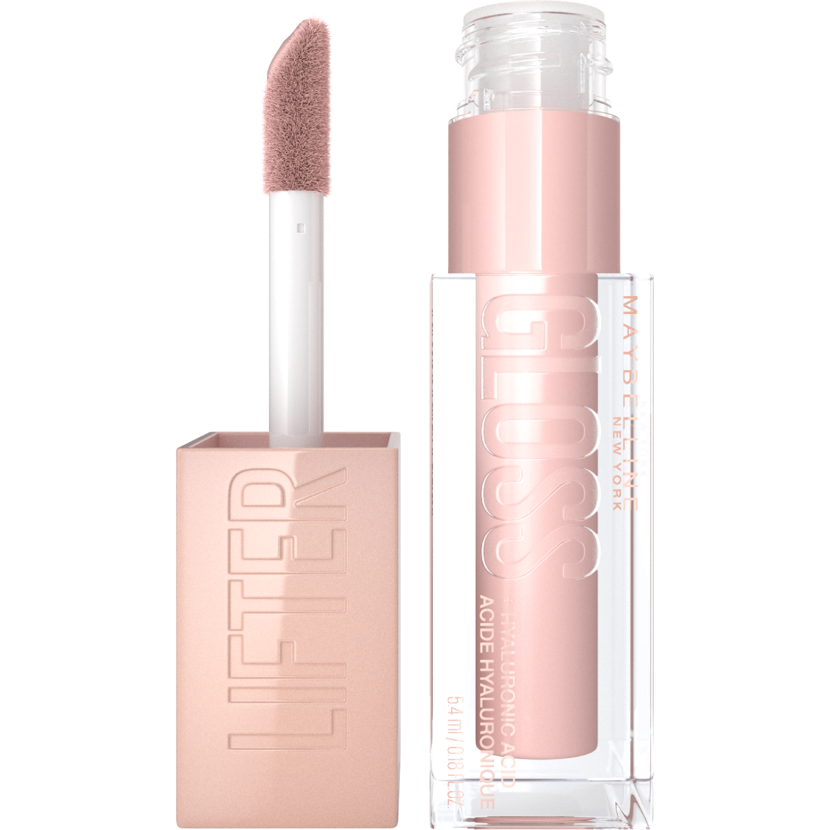 Maybelline New York - Gloss à Lèvres Hydratant & Brillance Instantanée - Enrichi en Acide Hyaluronique - Lifter Gloss - Teinte : 002 ICE - 3600531609764
