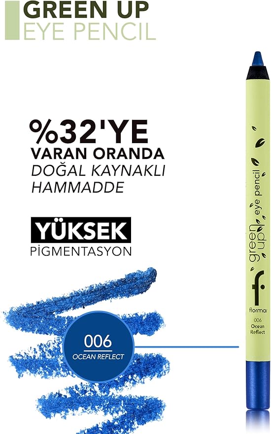 GREEN UP EYE PENCIL PCL - 006 OCEAN RFLCT - Flormar | BeautyForYou.ma
