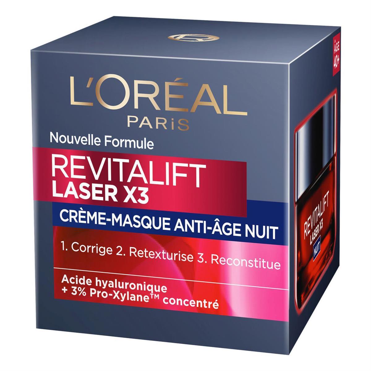 Revitalift Laser X3 Crème de Nuit Anti-Age Triple Action - L'Oréal Paris | BeautyForYou.ma