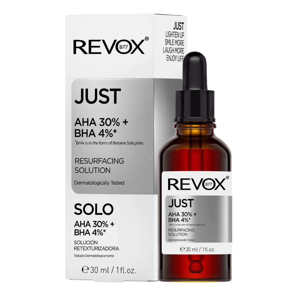 REVOX B77 JUST AHA 30% BHA 4% RESURFACING SOLUTION, 30ml - Revox | BeautyForYou.ma