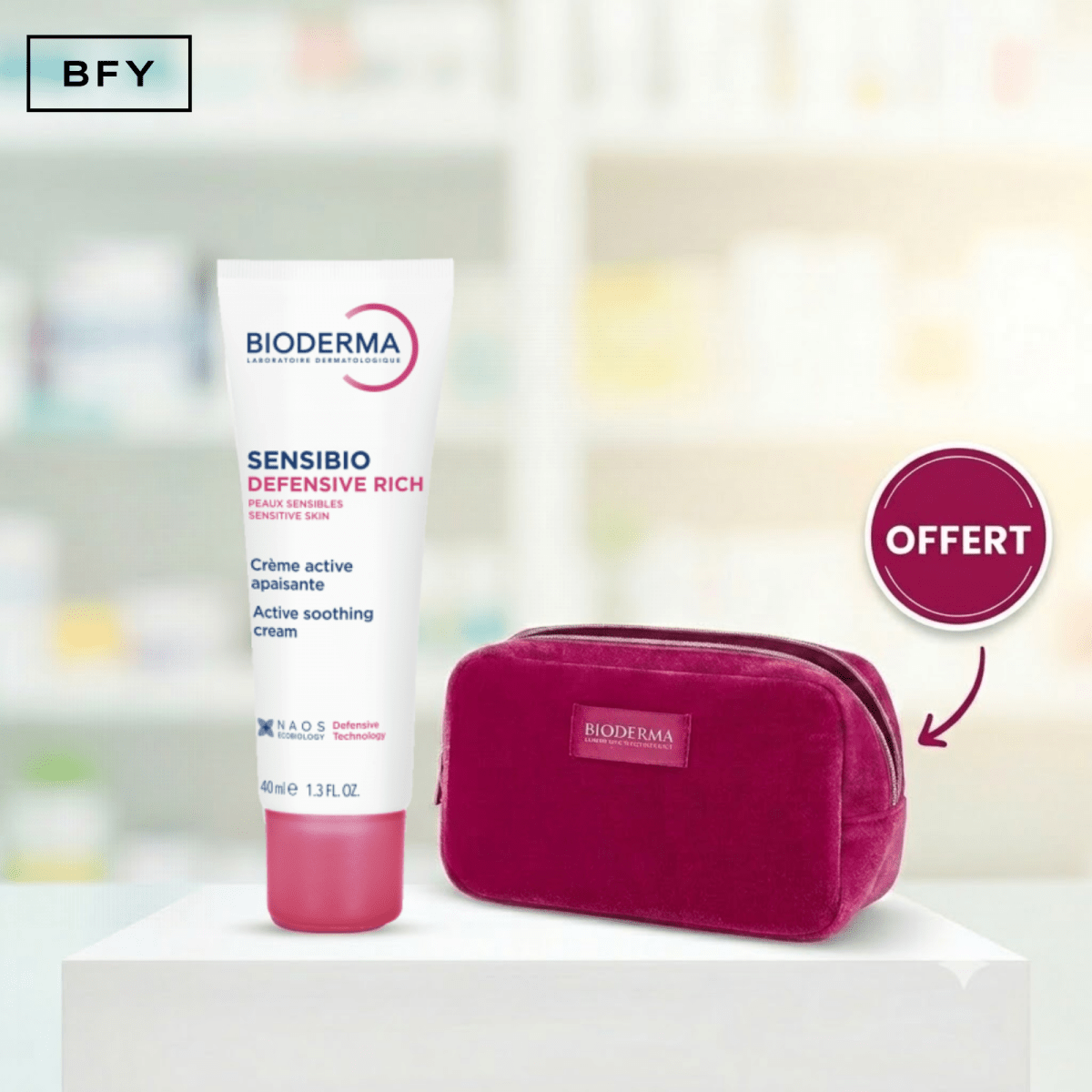 SENSIBIO DEFENSIVE RICH 40 ML NOUVEAU = TROUSSE OFFERTE - Bioderma | BeautyForYou.ma