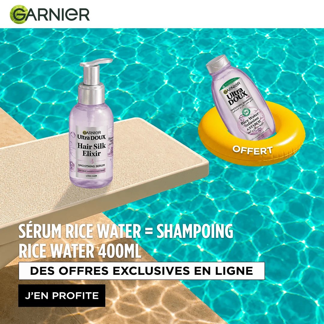 SERUM RICE WATER = SHAMPOING RICE WATER 400ML - Garnier | BeautyForYou.ma