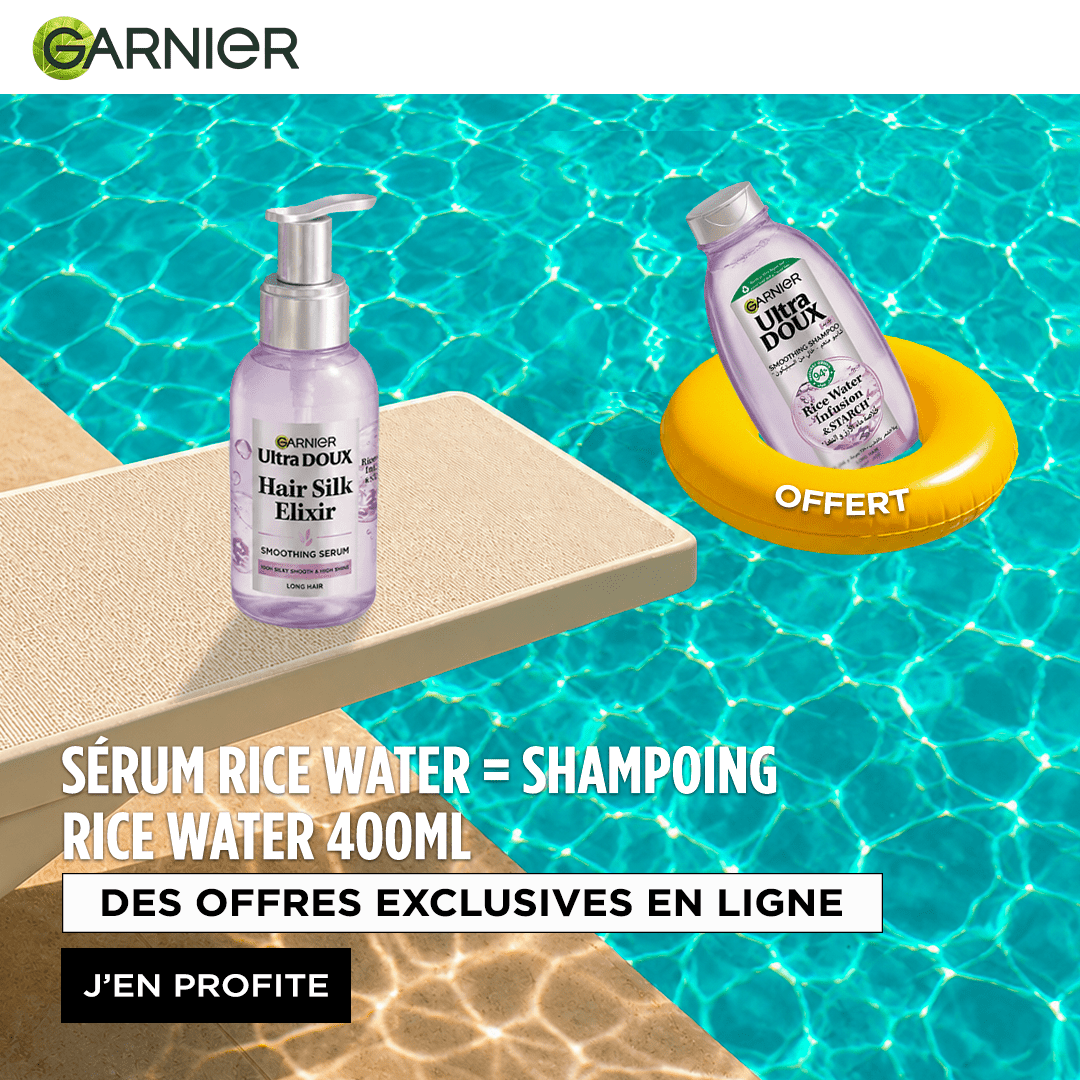 SERUM RICE WATER = SHAMPOING RICE WATER 400ML - Garnier | BeautyForYou.ma