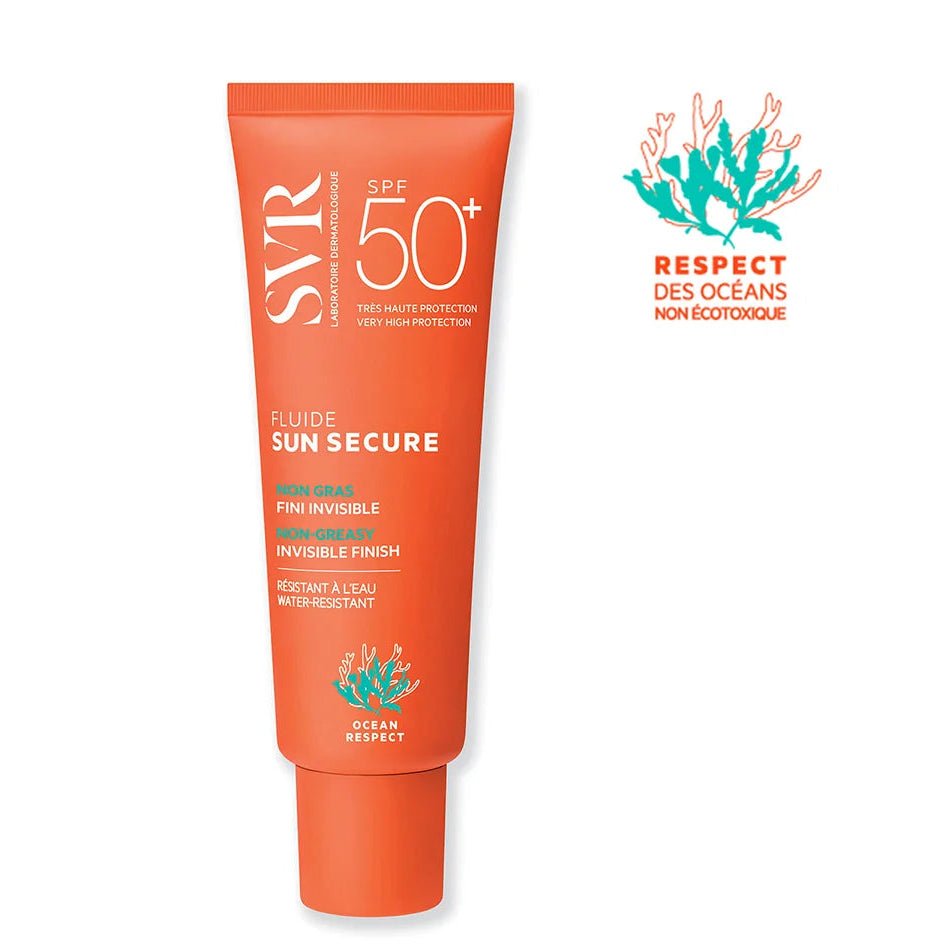 SUN SECURE FLUIDE SPF50 50ML - Fluide non gras fini invisible SPF50+ - SVR | BeautyForYou.ma
