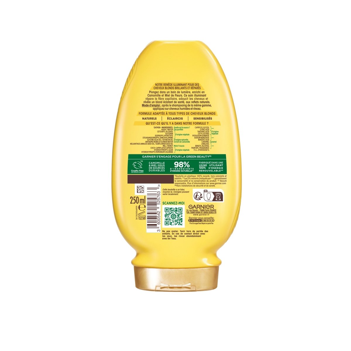 Ultra Doux Après - Shampoing Illuminant Camomille et Miel de Fleurs 250 ML - Garnier | BeautyForYou.ma