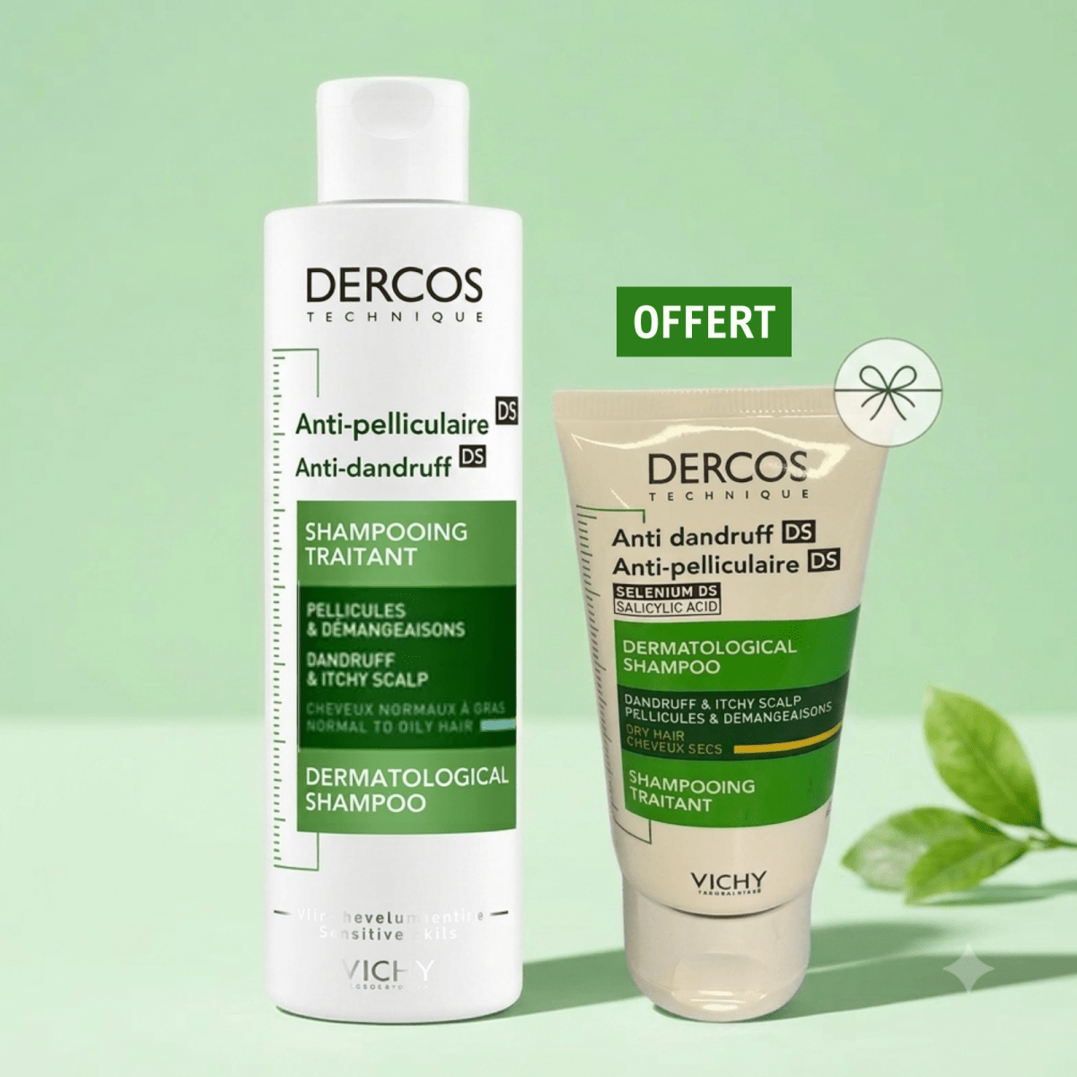 Vichy Dercos shampooing antipelliculaire ds cheveux gras 200ml - Vichy Dercos | BeautyForYou.ma