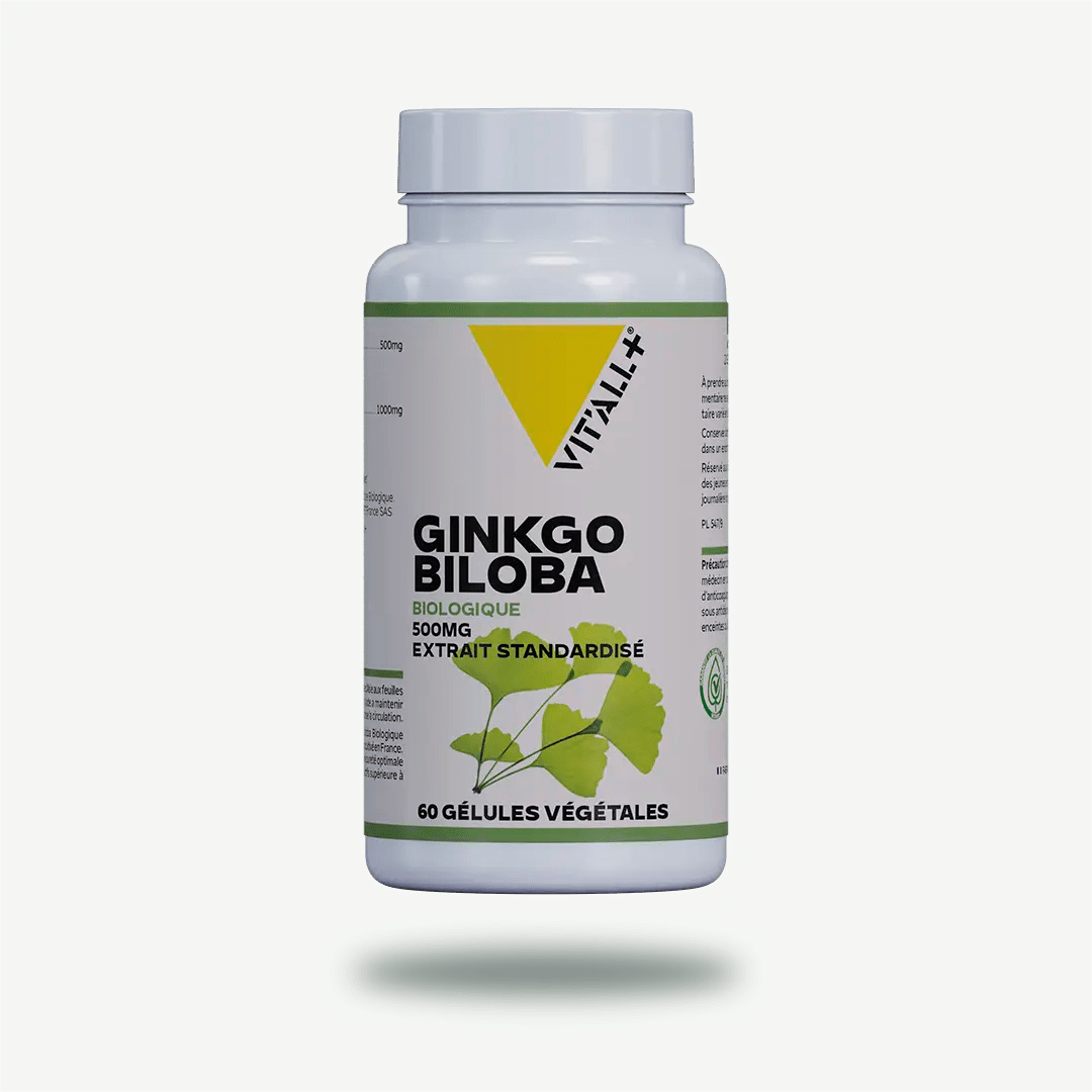 VITALL GINKGO BILOBA 500MG 60GEL - VIT’ALL+ | BeautyForYou.ma