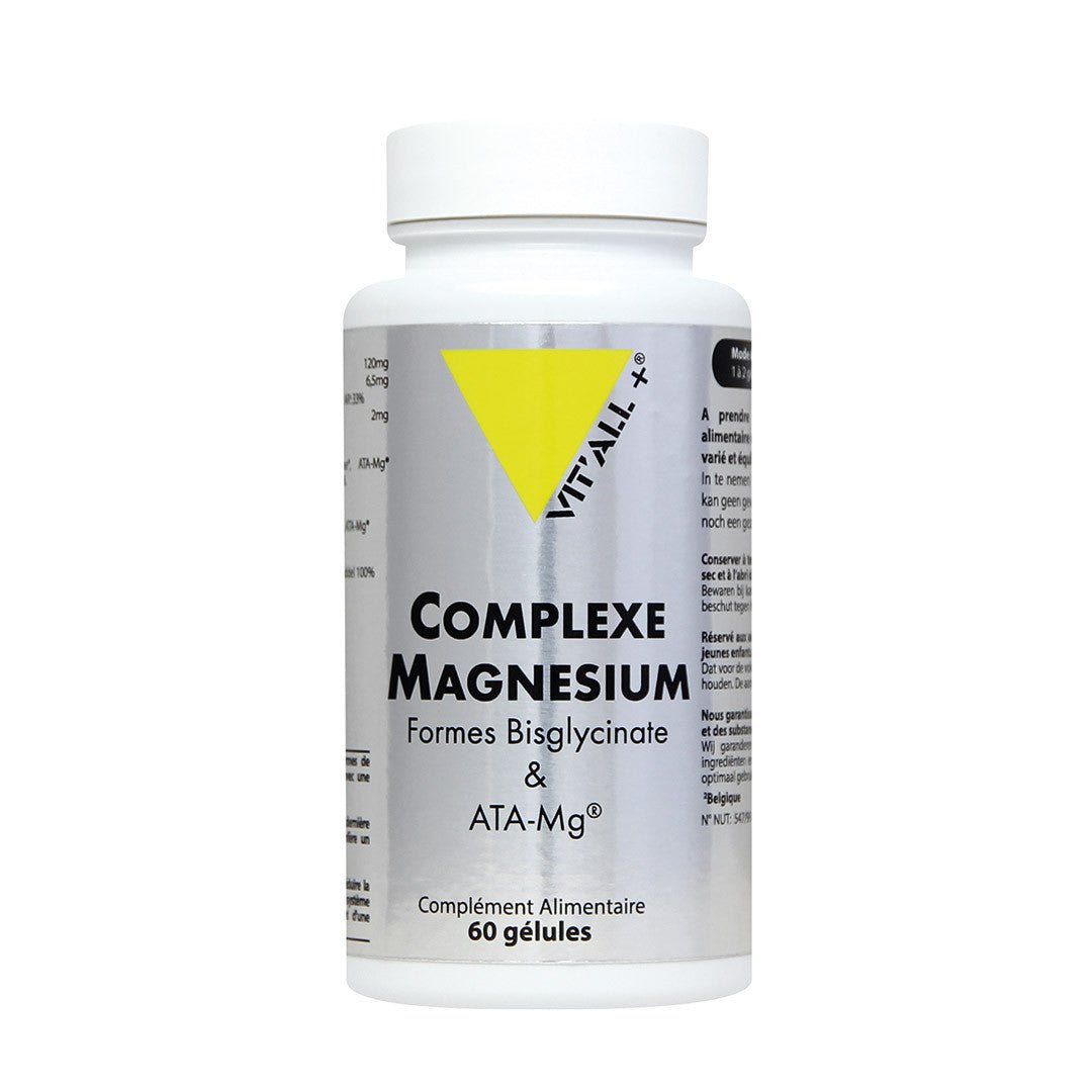 VITALL MAGNESIUM BISGLYCINATE 60GEL - VIT’ALL+ | BeautyForYou.ma