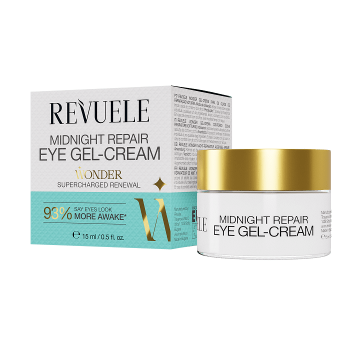Wonder Midnight Repair Eye Gel-Cream – Gel-Crème Réparateur Nuit Contour des Yeux - Revuele | BeautyForYou.ma
